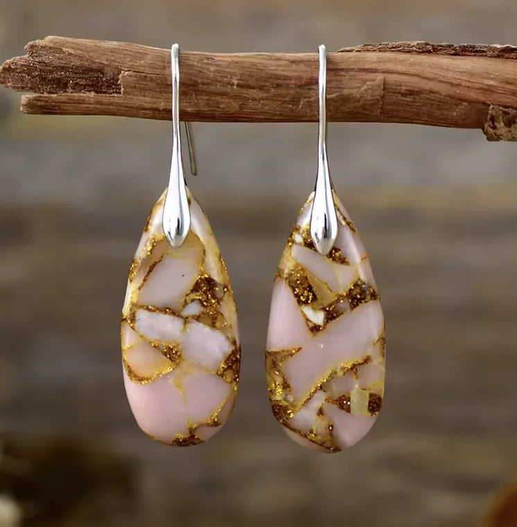 Sophia | Dangle Earrings with Freshwater Pearl and Shell Accents