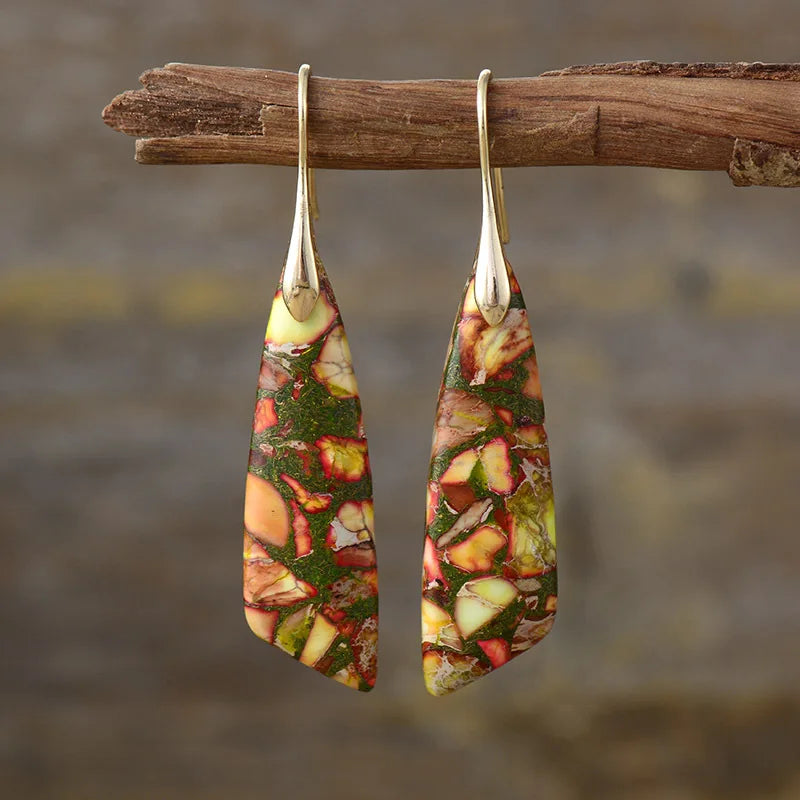 Hazel | Bohemian Emperor Stone Drop Earrings