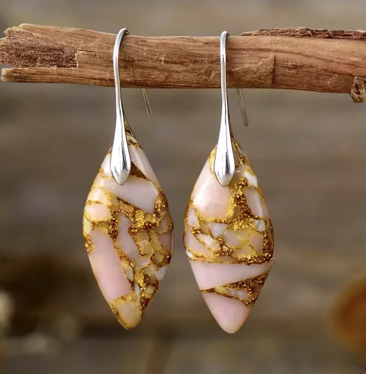 Sophia | Dangle Earrings with Freshwater Pearl and Shell Accents