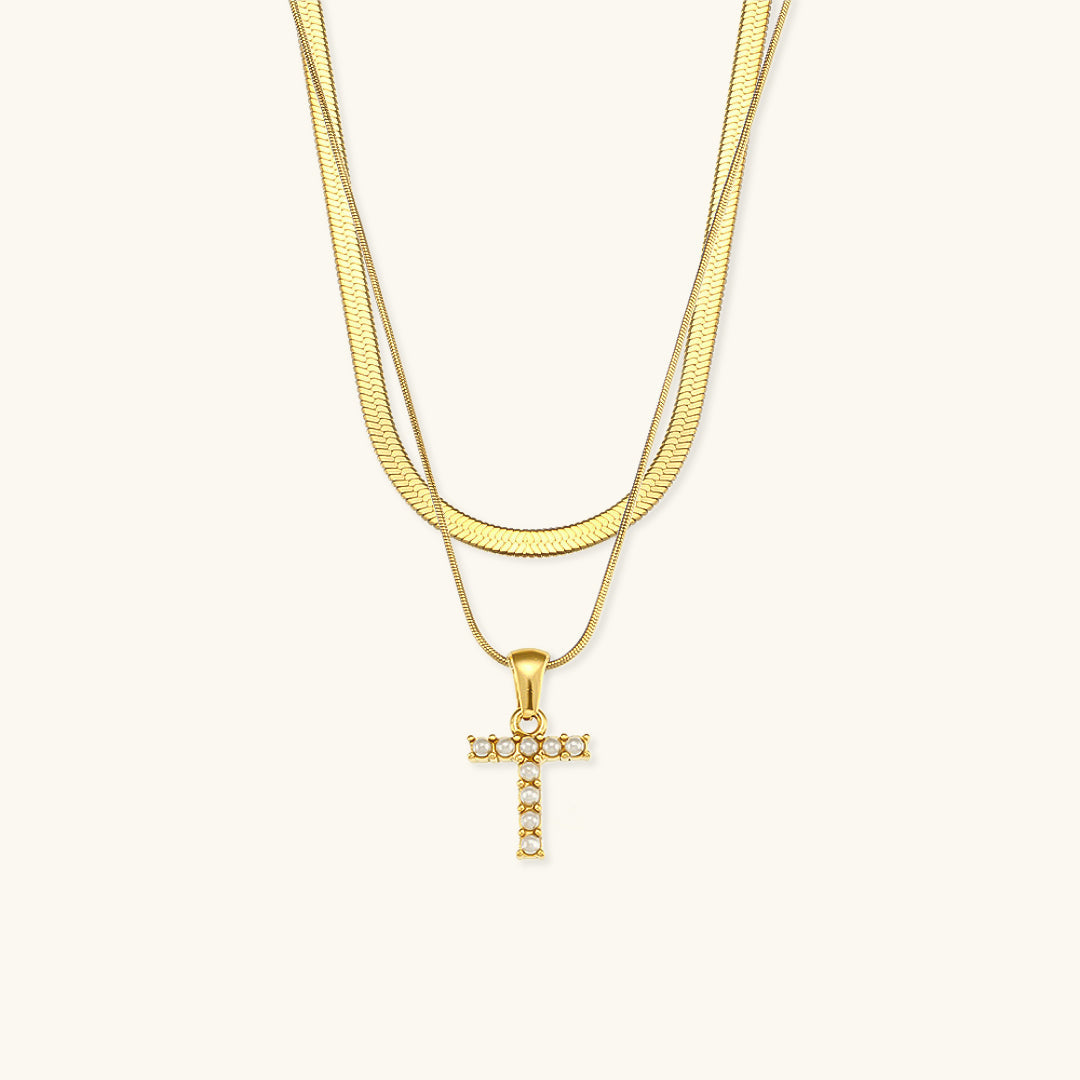Fiona 18k Gold Layered Initial Necklace