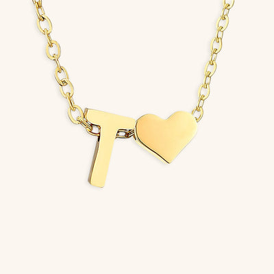18k Gold Initial Necklace - Ria