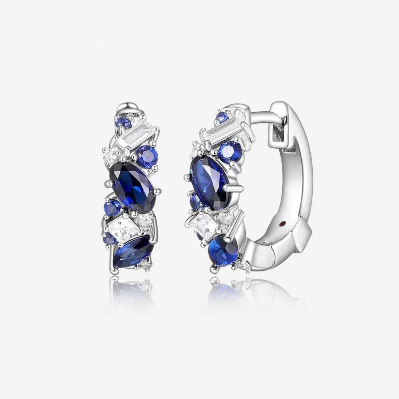 Twisted Zirconia Small Hoop Earrings