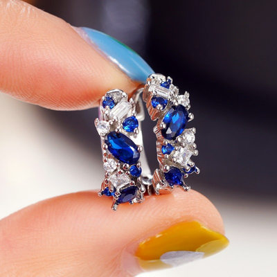 Twisted Zirconia Small Hoop Earrings