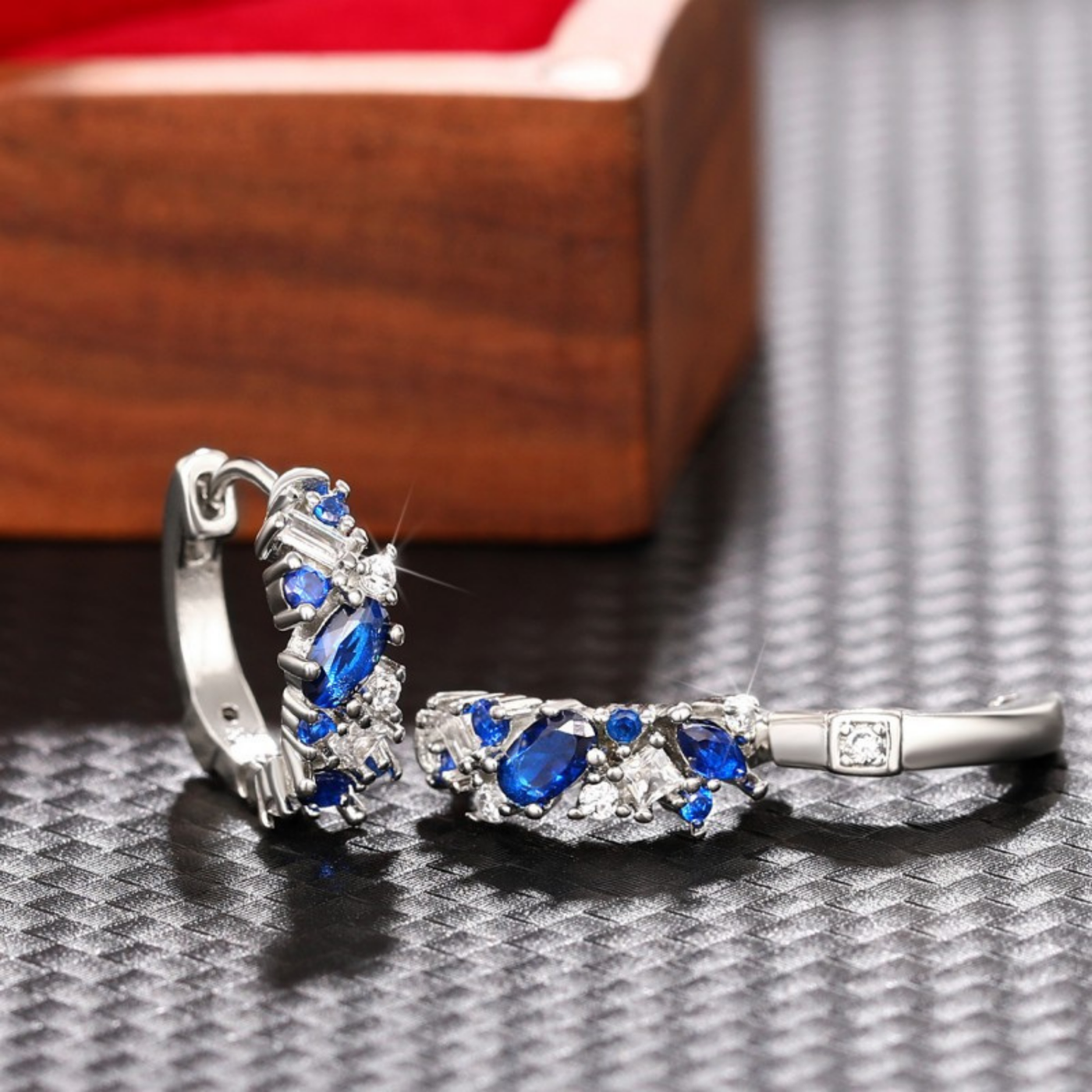 Twisted Zirconia Small Hoop Earrings