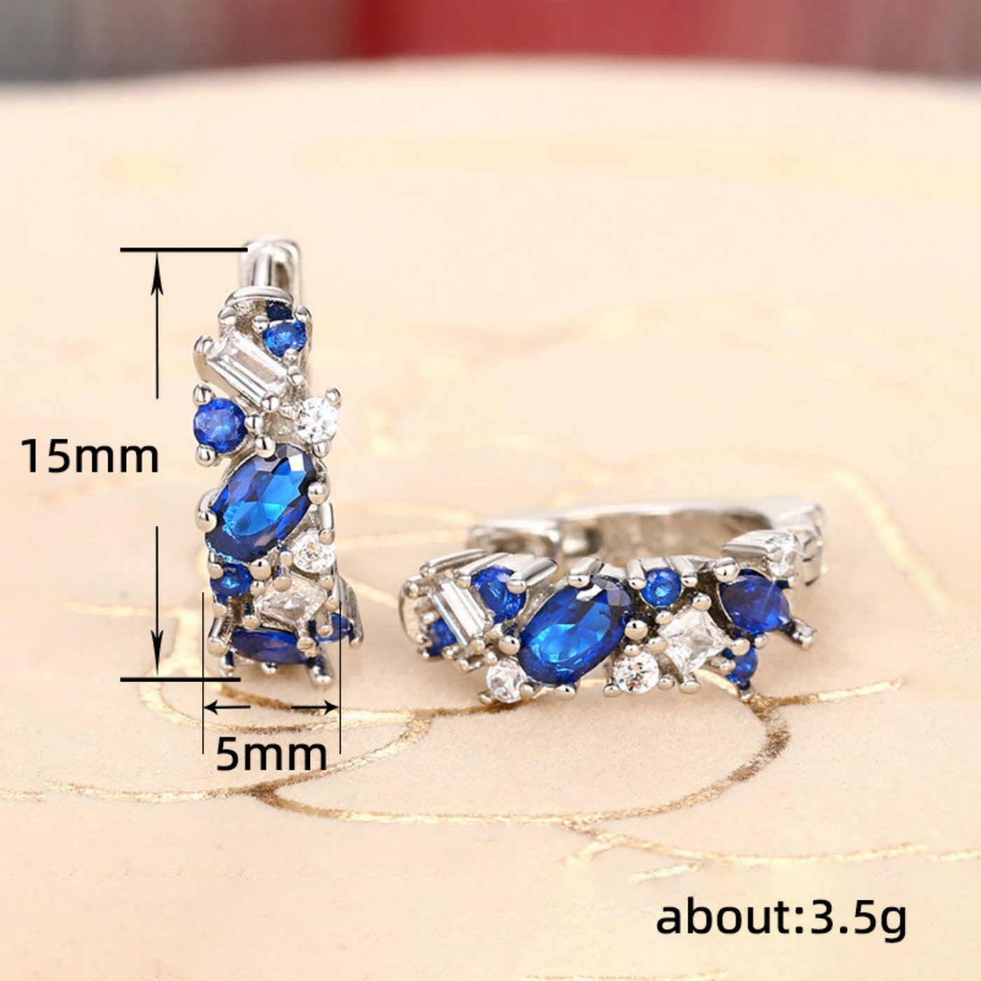 Twisted Zirconia Small Hoop Earrings