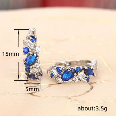 Twisted Zirconia Small Hoop Earrings