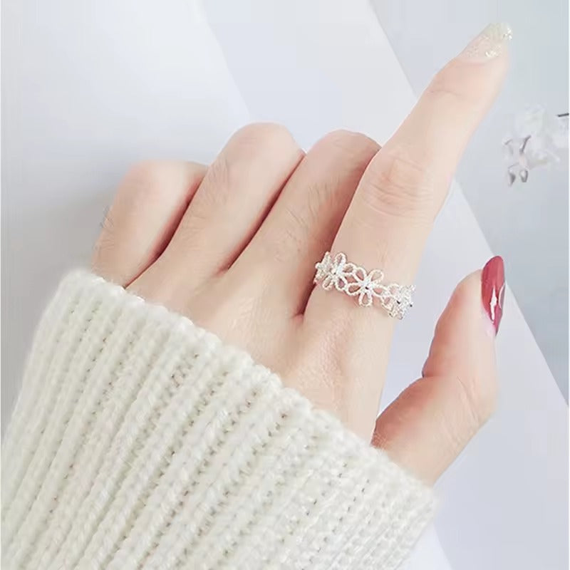 Antique Floral Silver Ring