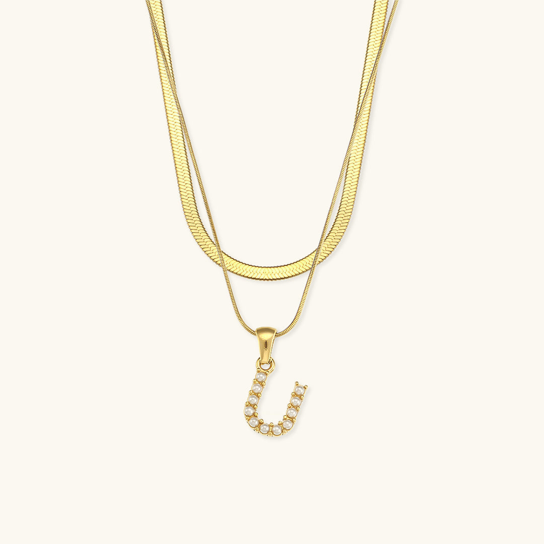 Fiona 18k Gold Layered Initial Necklace