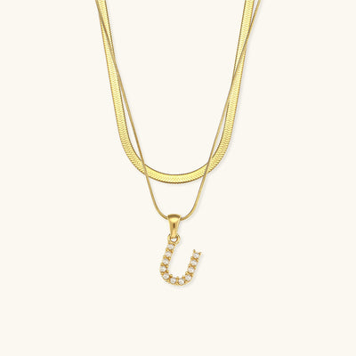 Fiona 18k Gold Layered Initial Necklace