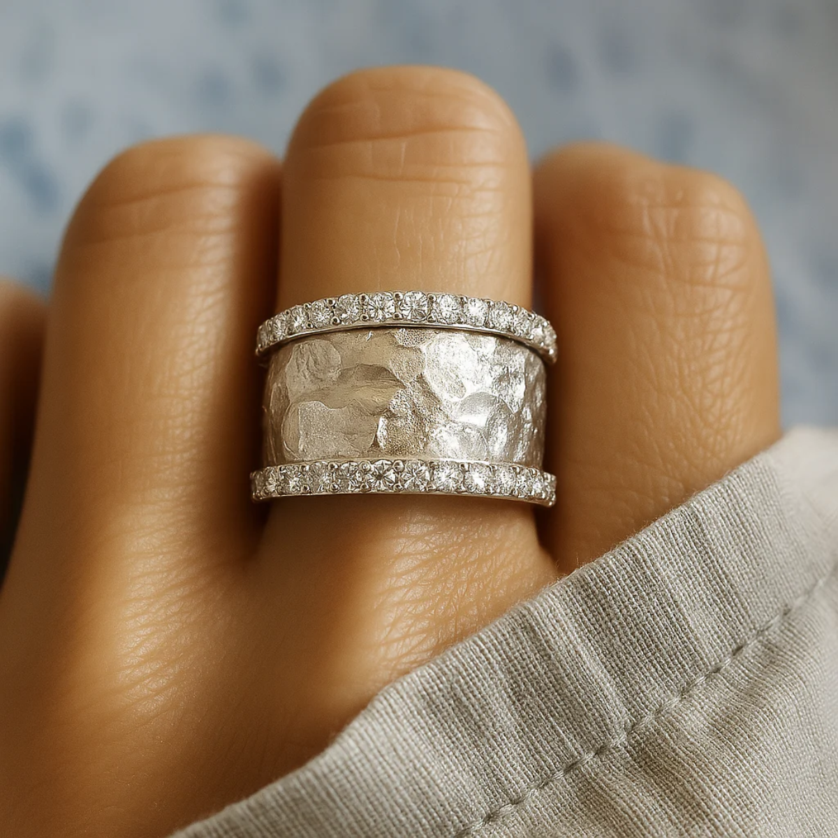 Elara | Antique Silver Zirconia Ring