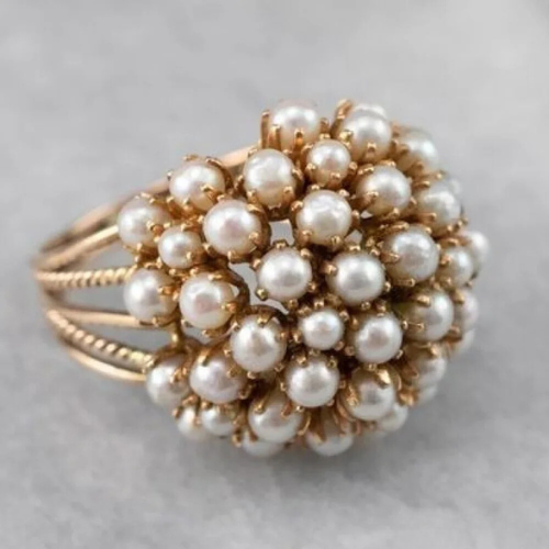 Bush - Pearl Inlaid Ring