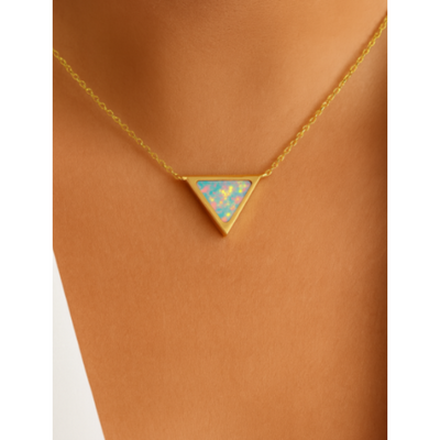 Triangle Medallion Moonstone Necklace
