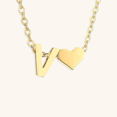 18k Gold Initial Necklace - Ria