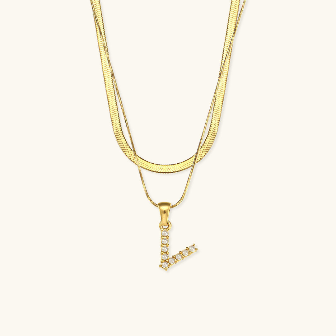 Fiona 18k Gold Layered Initial Necklace