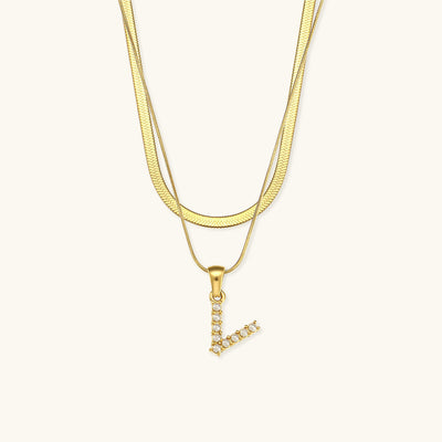 Fiona 18k Gold Layered Initial Necklace