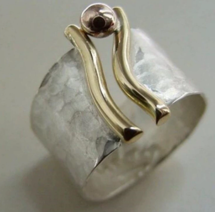 Retro Gold and Silver Plated Ring