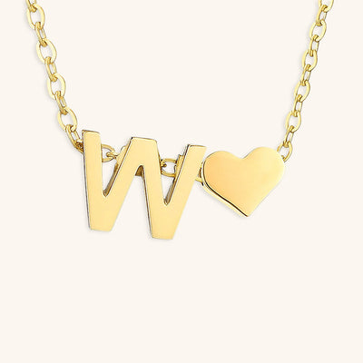 18k Gold Initial Necklace - Ria