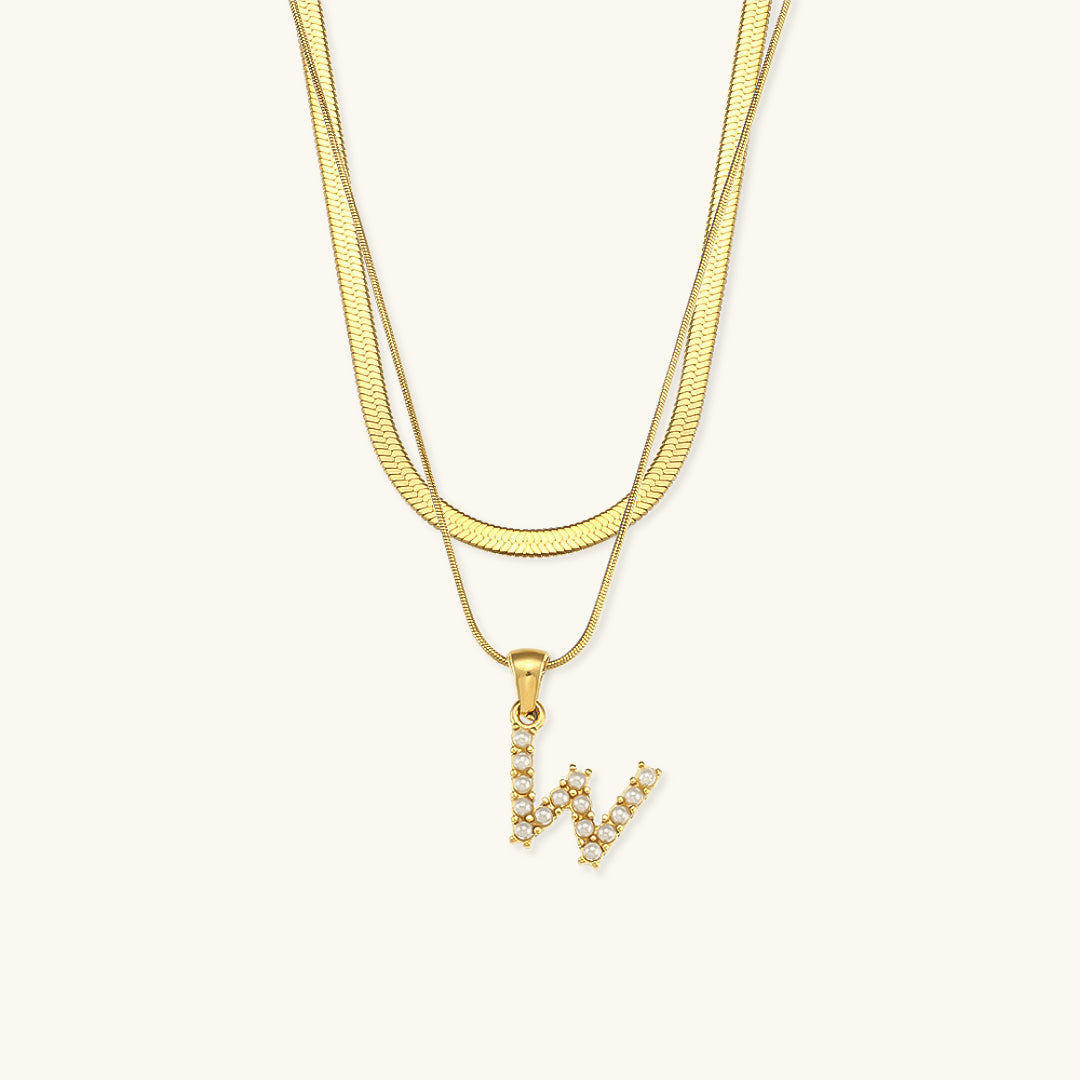 Fiona 18k Gold Layered Initial Necklace