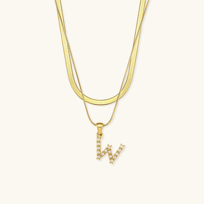 Fiona 18k Gold Layered Initial Necklace