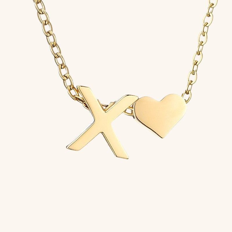 18k Gold Initial Necklace - Ria