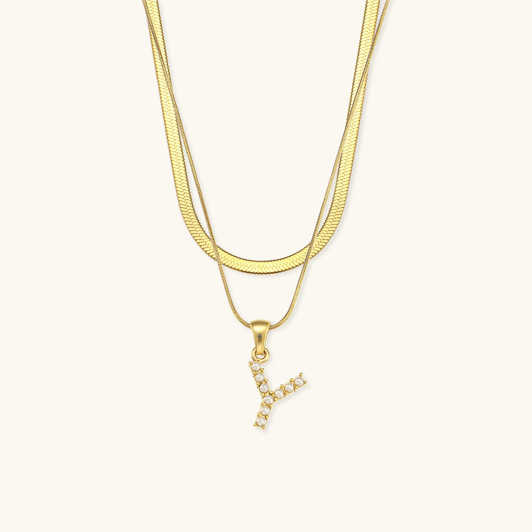 Fiona 18k Gold Layered Initial Necklace