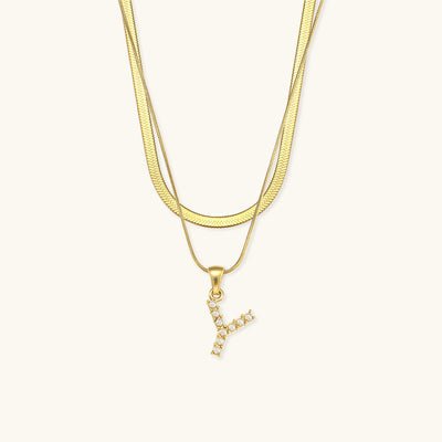 Fiona 18k Gold Layered Initial Necklace