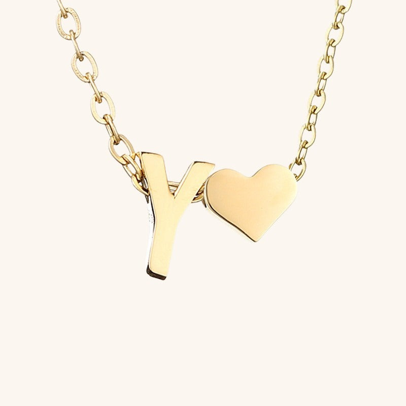 18k Gold Initial Necklace - Ria