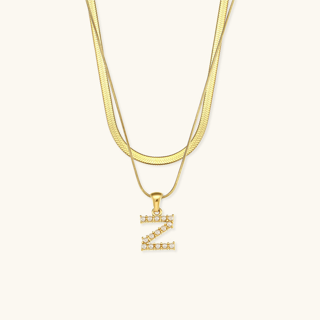Fiona 18k Gold Layered Initial Necklace