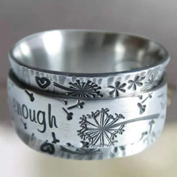 Serene Dandelion Meditation Ring