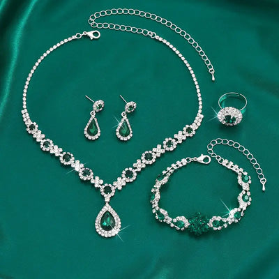 Adriana Lysandre White Gold Jewelry Set