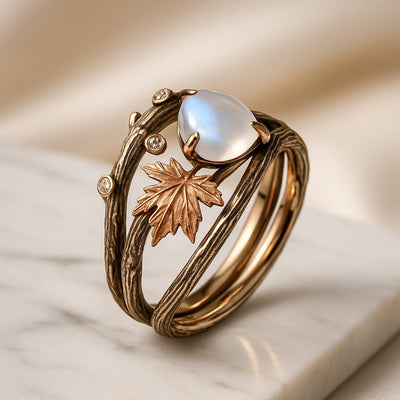 Elisa | Moonstone Ring Inspired by Nature