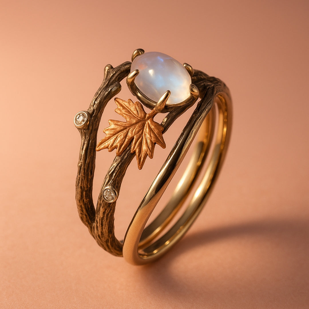Elisa | Moonstone Ring Inspired by Nature