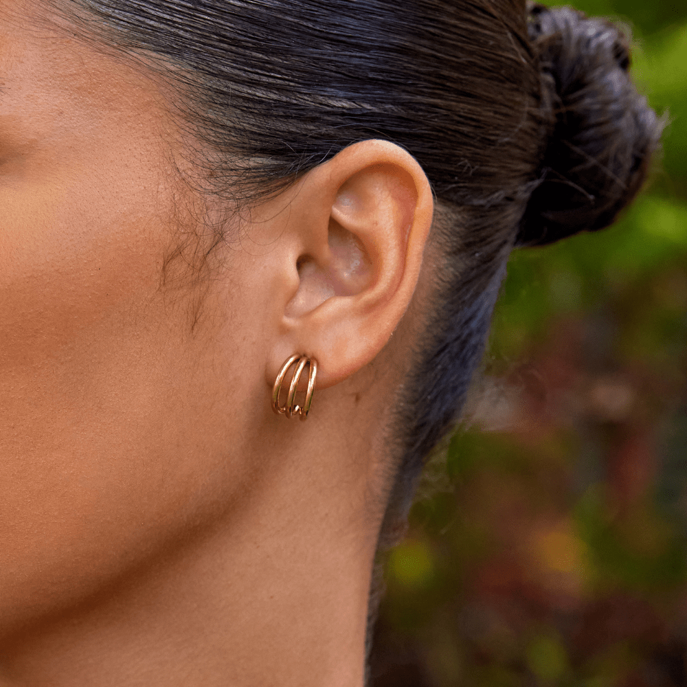 Anaya Triple Glow Hoop Earrings