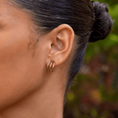 Anaya Triple Glow Hoop Earrings