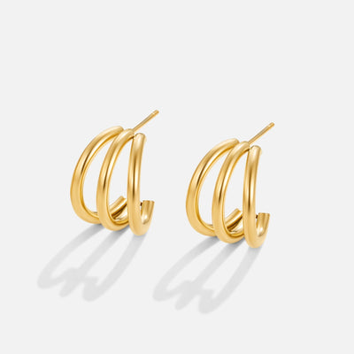 Anaya Triple Glow Hoop Earrings