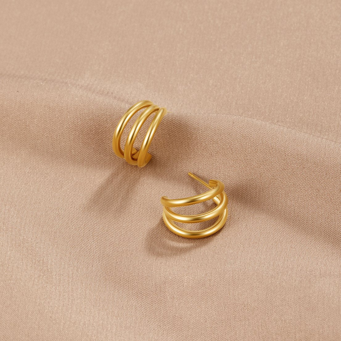 Anaya Triple Glow Hoop Earrings