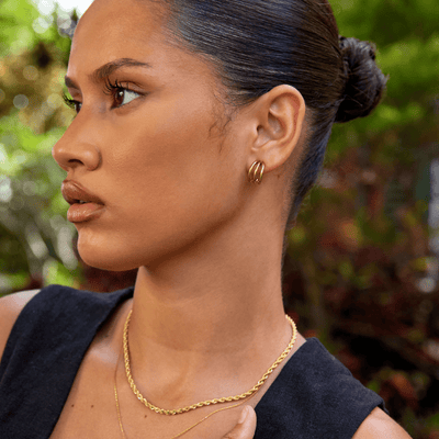 Anaya Triple Glow Hoop Earrings
