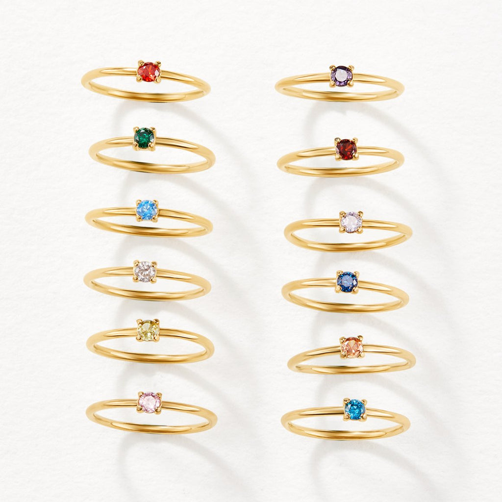 16k Gold Birthstone Rings
