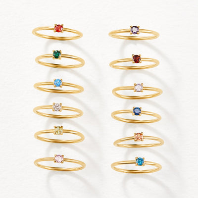 16k Gold Birthstone Rings