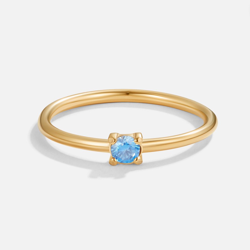 14k Gold Birthstone Ring