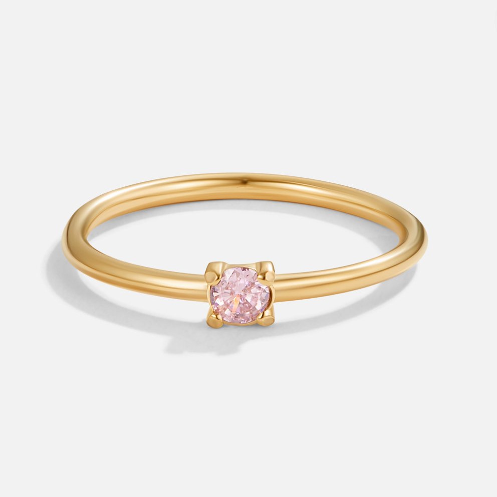 14k Gold Birthstone Ring