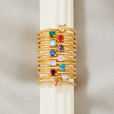 16k Gold Birthstone Rings