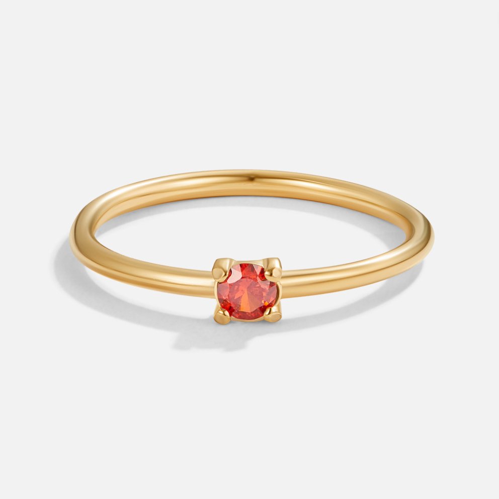 Gold Rings Featuring Birthstones