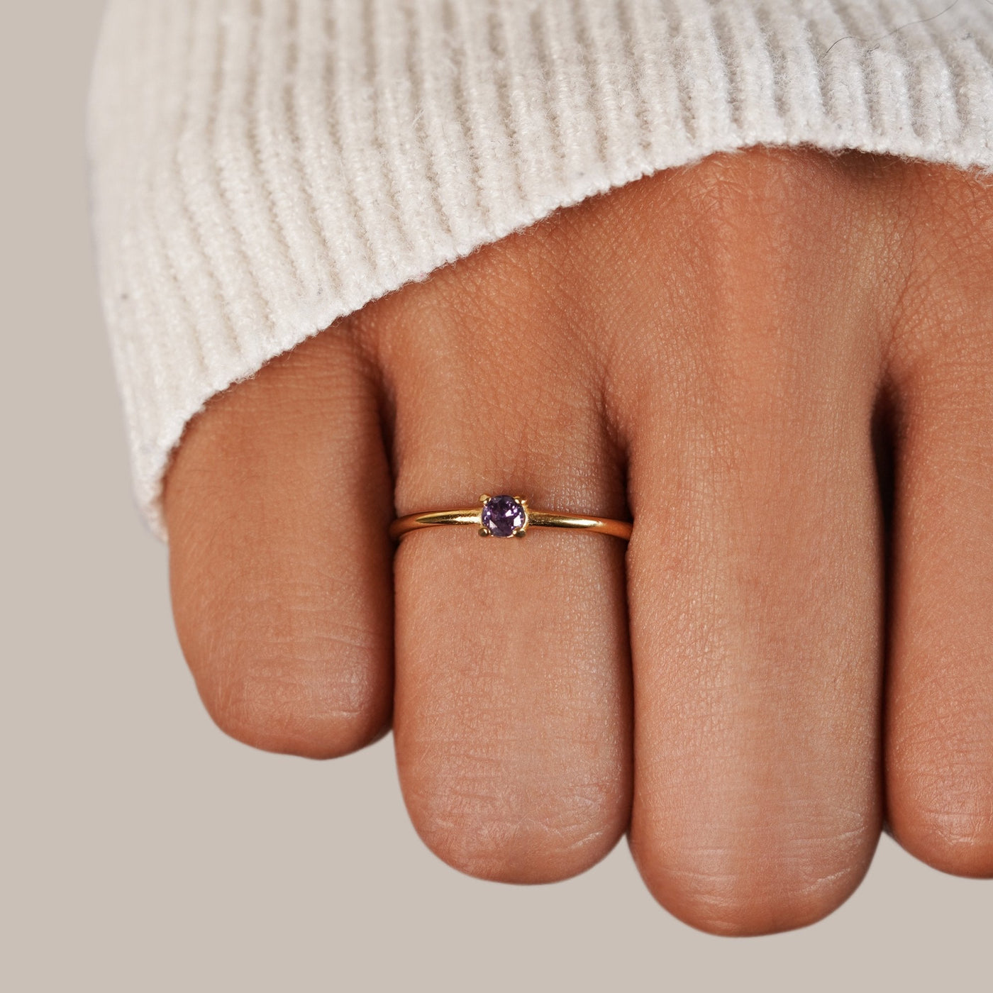 14k Gold Birthstone Ring