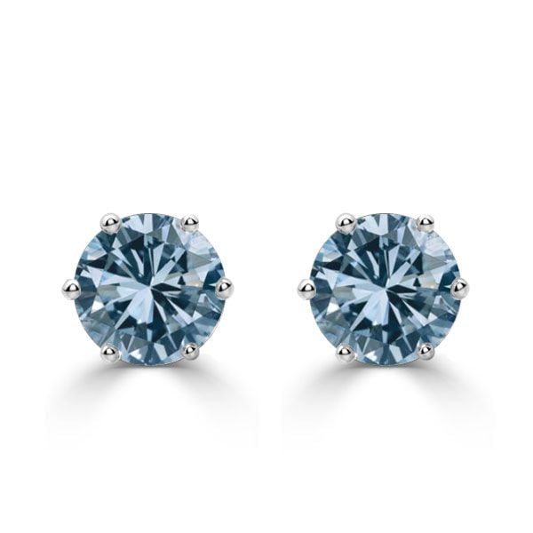 Journee | Blue Sapphire Round Stud Earrings