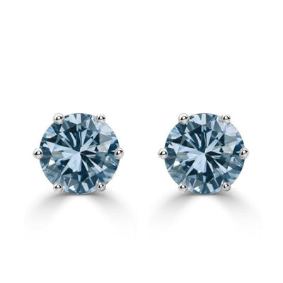 Journee | Blue Sapphire Round Stud Earrings
