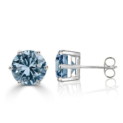 Journee | Blue Sapphire Round Stud Earrings