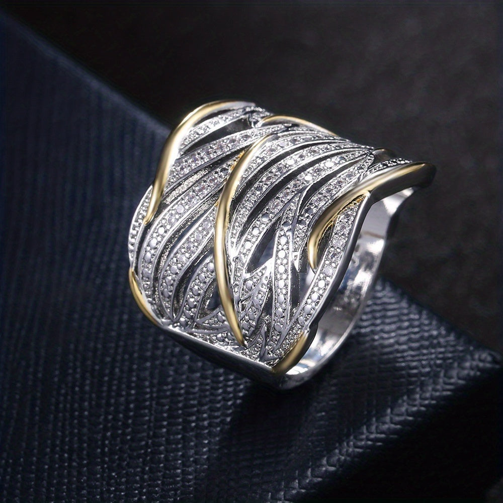 Elegant multi-layer twisted ring