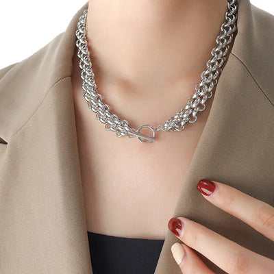 Elegant Rice Bead Necklace and Bracelet Set