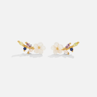 Sunny | Radiant White Blossom Earrings